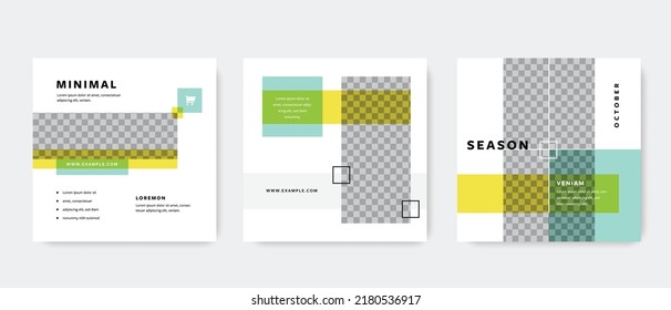 Elegant Social media layouts, minimal square web banner templates for business, clean graphic design for company, posts for influencers and bloggers, multipurpose digital marketing objects