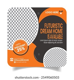 Elegant Social Media Post Design Banner For House Sale