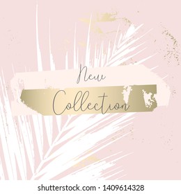 Elegant Social Media Trendy Chic Gold Rose banner Templates 