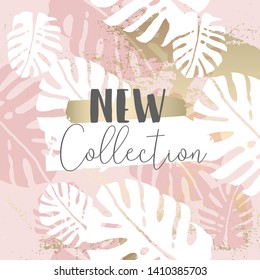 Elegant Social Media Trendy Chic Gold Rose banner Templates 