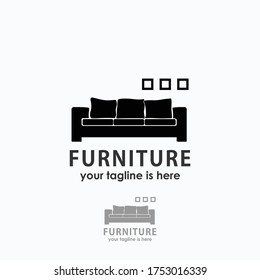 Elegant Sofa Furniture Logo Template Design Stock Vector (Royalty Free ...