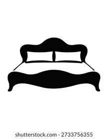 Elegant Soft Bed Icon for Stylish Bedroom.