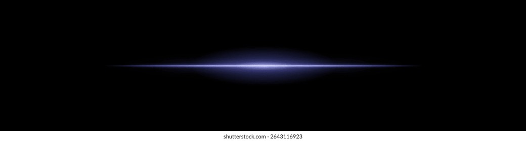 Elegant soft blue horizontal beam glowing on a dark background. A subtle flare evoking sunrise energy, cinematic transitions, or the first blink of futuristic awakening.
