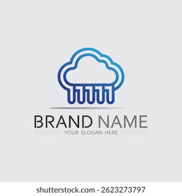 Elegant Soft Cloud Symbol for Tech Startup Logo Design with Modern Vector Graphic Style

