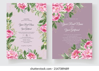 elegant soft floral card set