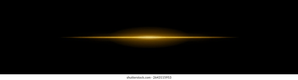 Elegant soft golden horizontal beam glowing on a dark background. A subtle flare evoking sunrise energy, cinematic transitions, or the first blink of futuristic awakening.