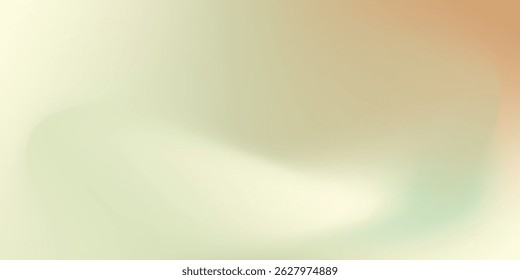 Eleganter, weicher Farbverlauf-Hintergrund mit sanften Beige-, Grün- und Cremetönen, der einen ruhigen und minimalen abstrakten Fluss für moderne Designs schafft.
