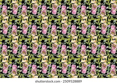 Elegant, soft, and modern pattern in small-scale flowers. Millefleurs. The Liberty style. Floral seamless background for textiles, cotton fabrics, covers, wallpapers, prints, gift wrapping, and scrapb