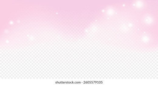 Elegant soft pink bokeh background with sparkling lights designed for graphic design projects in a vector style. Ideal for romantic themes or festive invitations. Pink vector concept.