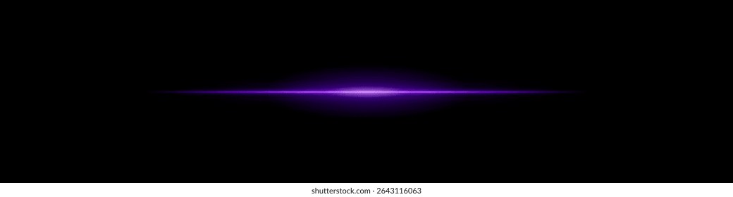 Elegant soft purple horizontal beam glowing on a dark background. A subtle flare evoking sunrise energy, cinematic transitions, or the first blink of futuristic awakening.