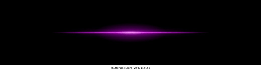 Elegant soft purple horizontal beam glowing on a dark background. A subtle flare evoking sunrise energy, cinematic transitions, or the first blink of futuristic awakening.