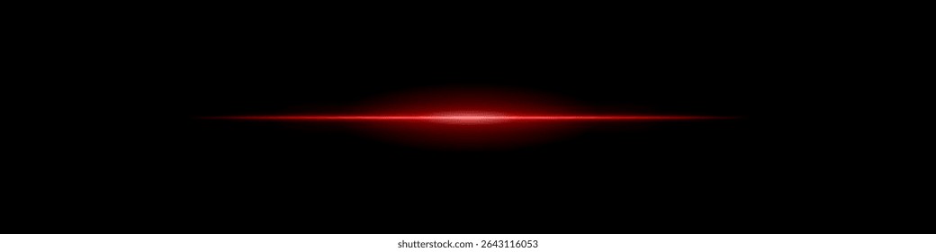 Elegante rayo Horizontal rojo suave que brilla intensamente sobre un fondo oscuro. Un destello sutil que evoca la energía del amanecer, transiciones cinematográficas o el primer destello del despertar futurista.