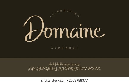 Elegant soft script alphabet font with smooth curves, perfect for invitations, branding, packaging, and feminine aesthetic projects