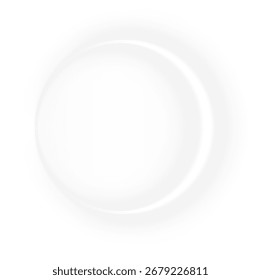 Elegant Soft White Circular Shape on Simple Background
