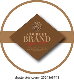 Elegant and Sophisticated Gourmet Gift Box Label Design