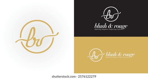 The elegant and sophisticated logo design features the initials BR intertwined in a handwritten script, creating a unique striking symbol that evokes a sense of style, grace, and individuality.