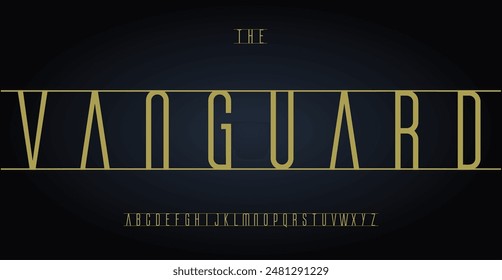 Elegante y sofisticado tipo de letra, refinadas letras geométricas minimalistas para la marca premium, elegante logotipo premium, exclusivo título de revista y libro, estilo tipográfico alto y delgado. tipografía de Vector.