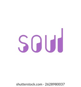 Elegante Soul Letter Vetor Logo Design