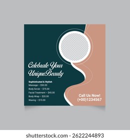 Elegant Spa Salon Template Design For Beauty And Wellness Promotions Available Now