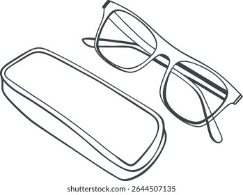 Óculos elegantes e acessórios de óculos escuros com design vetorial isolado em um fundo branco
