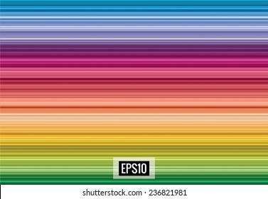 Elegant spectrum abstract background from horizontal lines, vector, eps10