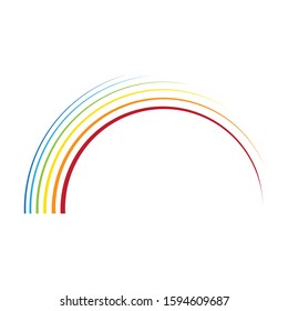 elegant spectrum lines crteated rainbow arch. vector graphic design element