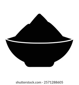 Elegant spice bowl icon design for culinary projects