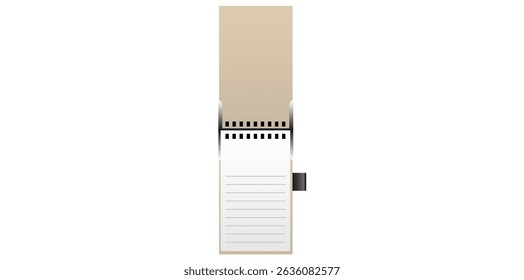 Elegante Spiral Notebook Tagebuch Vektorgrafik.	