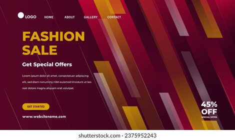 Elegant sport promotion banner with elegant design. Vertical Social Media Template. Gradient abstract banner. Template for landing page design or website background