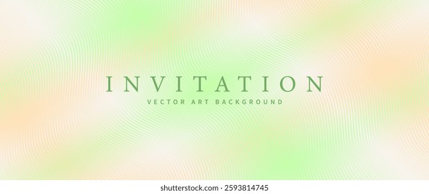 Elegant spring background with blue lines pattern and gradient. Summer modern abstract luxury vector guilloche illustration for invitation, flyer, cover design, prestigious voucher, business banner.