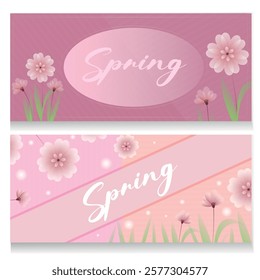 Elegant Spring Floral Design Banners