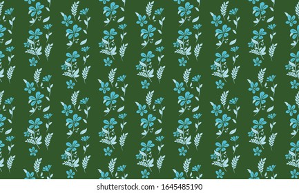 Elegant spring flower pattern background, with leaf and flower drawing.