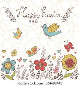 Elegant spring post card. Illustration in vector format