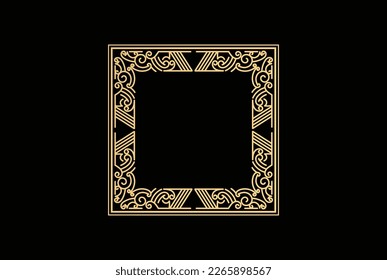 Elegant Square Frame Logo Icon Illustration Design