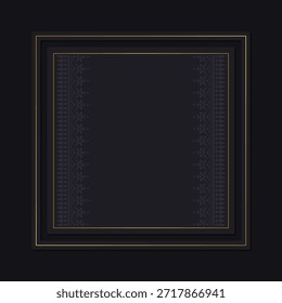 Elegant Square Frame Ornate Border Template for Invitation or Greeting Card