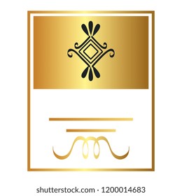 elegant square golden frame