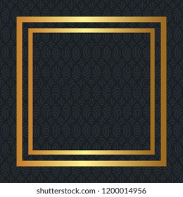 elegant square golden frame