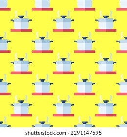 Elegant square tile decorated with a vibrant food engraving. Seamless pattern with cooking on outer space background. Design for a St. Patrick's Day leprechaun hat.