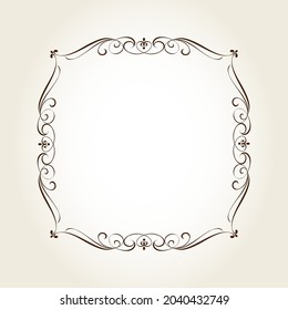 Elegant square vector frame for your projects.