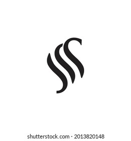 elegant sss initial letter logo vector