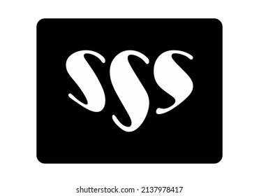 Elegant SSS lettering vector, for free logo design.