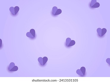 Elegant St. Valentine’s Day background in papercut style. 