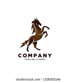 elegant Standing horse logo