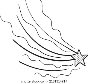 Elegante cometa estrella. Ilustración de clip de vectores