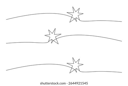 Elegant Star Line Art Design Minimalist Simple Star Background Illustration for Website or Print