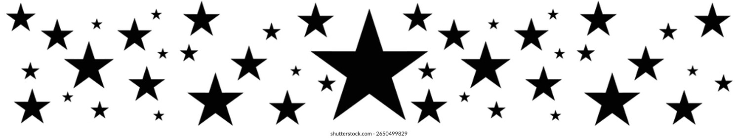 Elegant Star Line Divider vector Stock. Star set vector icon. Feedback concept. Vector illustration