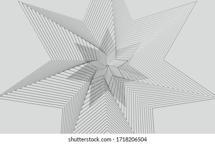 Elegant star lines abstract smooth swoosh speed white wave modern stream background. Vector illustration