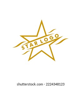 icono de estrella elegante plantilla vectorial de icono, logotipo de estrella dorada
