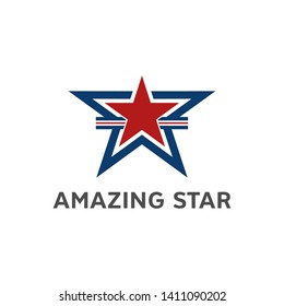 Elegant Star Logo. Vector Illustration Template