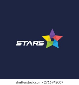 Vector elegante del logotipo de la estrella, Plantilla lujosa del diseño de la estrella de oro